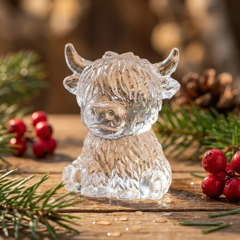 6‐Cavity Mini Highland Cow 3D Ice Cube & Dessert Mold